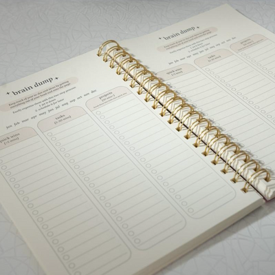 Natalies Outlet My Best Me Journal - A4+ Spiral Bound Quarterly Planner with 252 Pages for Daily Reflections & Productivity - Comfortable Writing Experience - 80 gsm Paper - 11 Sections for Organization - Personal Organizer Book