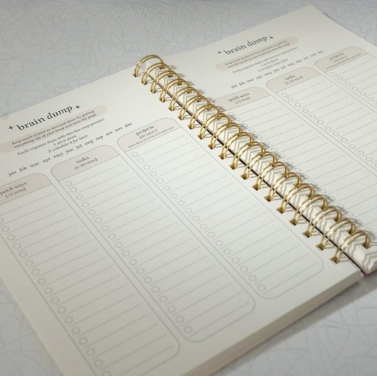 Natalies Outlet My Best Me Journal - A4+ Spiral Bound Quarterly Planner with 252 Pages for Daily Reflections & Productivity - Comfortable Writing Experience - 80 gsm Paper - 11 Sections for Organization - Personal Organizer Book
