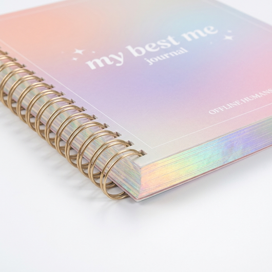 Natalies Outlet My Best Me Journal - A4+ Spiral Bound Quarterly Planner with 252 Pages for Daily Reflections & Productivity - Comfortable Writing Experience - 80 gsm Paper - 11 Sections for Organization - Personal Organizer Book